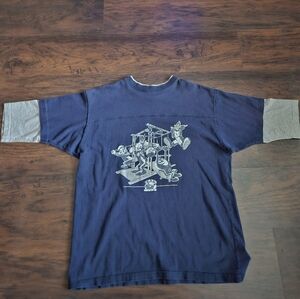 Vintage Taz Looney Tunes Jersey Shirt Tee Gym Weight Lifting Rare Size